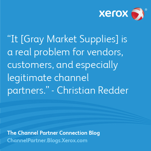 The Supplies Gray Market is a problem for customers, vendors and channel partners - Christian Redder