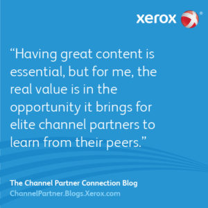 Having great content is essential, but for me, the real value is in the opportunity it brings for elite channel partners to learn from their peers. RToni Clayton-Hine