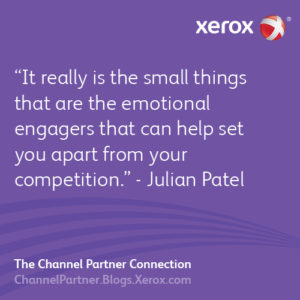 it really is the small things that are the emotional engagers and can help set you apart from your competition.